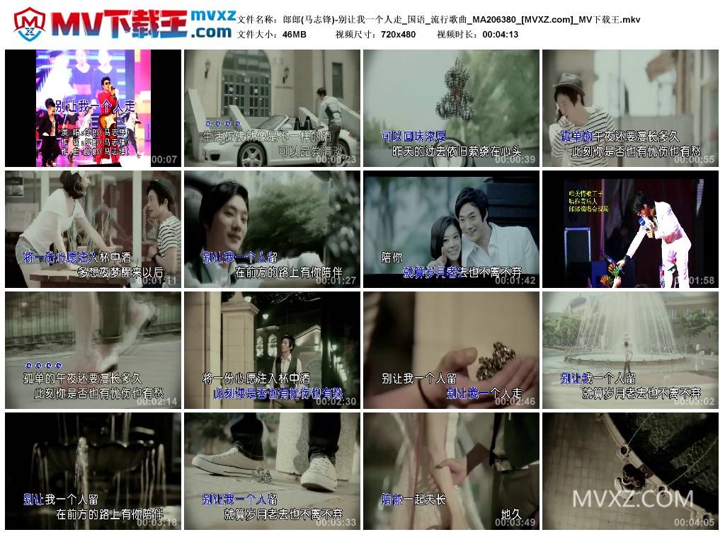 郎郎(马志锋)-别让我一个人走_国语_流行歌曲_MA206380